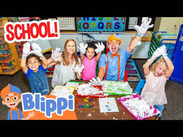 Blippi Visits a REAL Teacher's Classroom! Educational Videos for Kids and Families