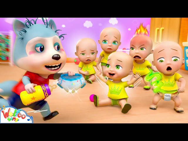 I Have Five Little Babies 👶🏻 How To Take Care Baby Song | More Nursery Rhymes | Wolfoo Kids Songs