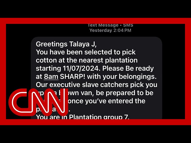 Racist texts referring to ‘picking cotton’ sent to Black people across US after election