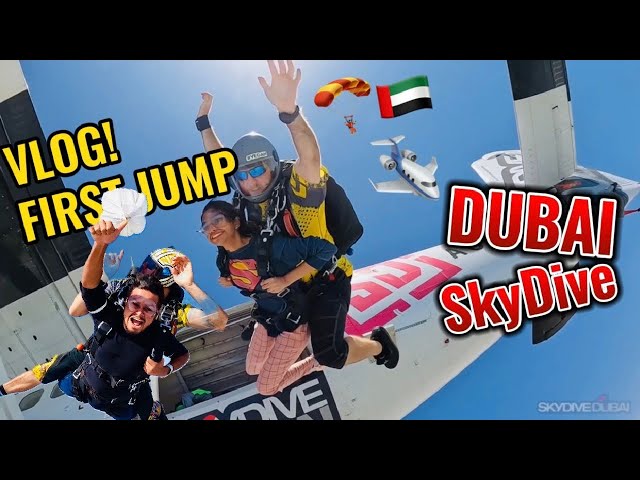 🇦🇪Skydive Dubai vlog - 🪂 Nima & Hashim | Tandem SkyJump | Extreme Air Sport!