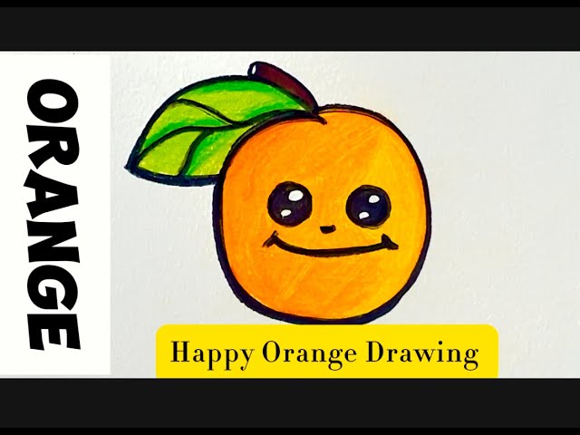 Juicy Orange Drawing for Kids