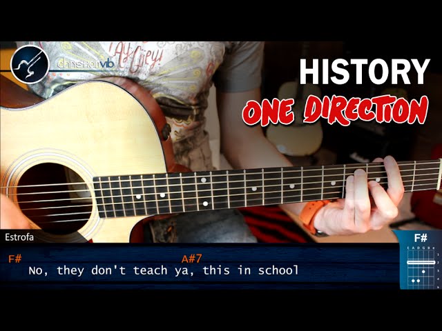 Como tocar History ONE DIRECTION en Guitarra Acustica | Version Original