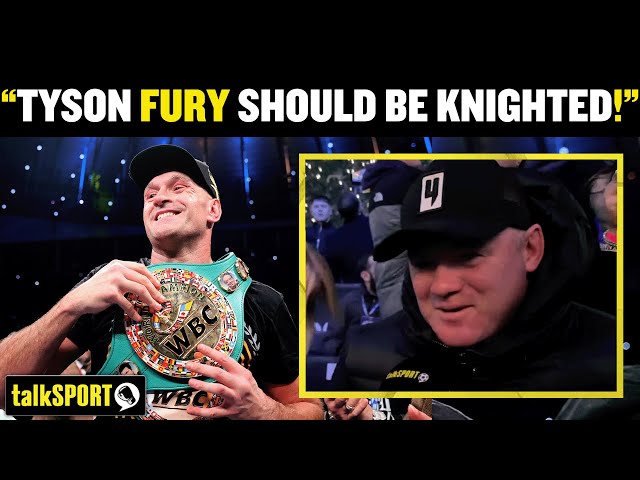 Wayne Rooney says Tyson Fury should be Knighted! ⚔️👑 The England & Man Utd Legend is a huge fan! 🥊