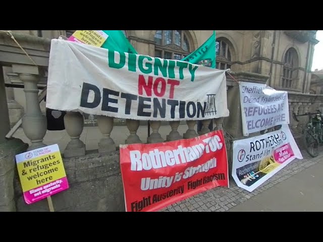 VR180° Vigil for Afghani refugees, Sheffield town hall