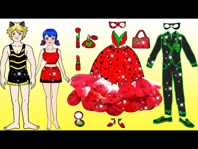 Vestir Muñecas De Papel | Let's Make Beautiful Dresses For Ladybug Dating | Woa Doll En Spanish