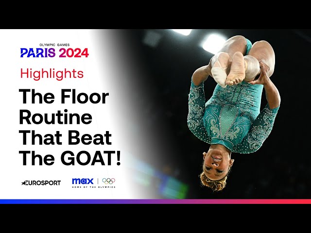 Simone Biles BEATEN on the floor by Rebeca Andrade 🇧🇷👏 | #Paris2024 #Olympics