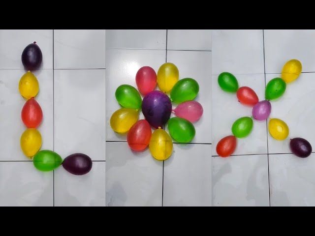 Oddly satisfying popping water color ballons reverse asmr #asmr #satisfying