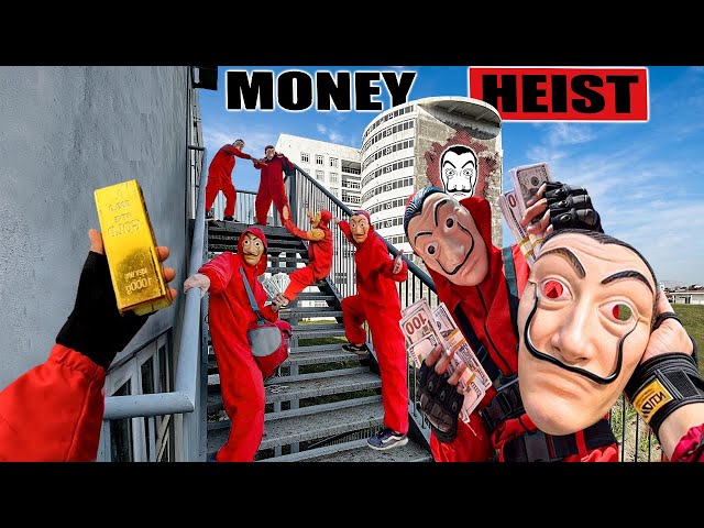 PARKOUR VS MONEY HEIST: Bad Guy kidnaps hostages and threatens police to get back money | Epic POV