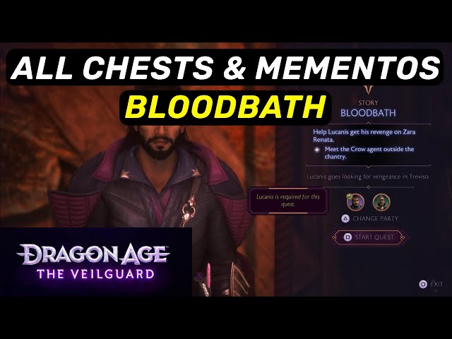 Bloodbath: ALL Hidden Chests & Mementos - Fallen Chantry | Dragon Age The Veilguard