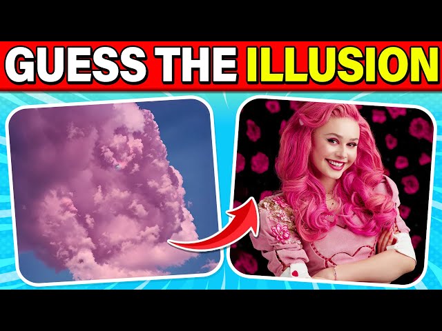 Guess the DESCENDANTS Characters by ILLUSION 😁😭😱🤢😡 Squint Your Eyes | Descendants 4 Movie Quiz