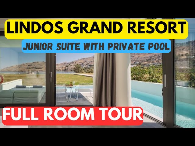 [FULL ROOM TOUR] LINDOS GRAND RESORT HOTEL AND SPA - DELUXE JUNIOR SUITE, PRIVATE POOL AND SEA VIEW