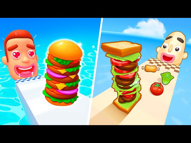 Satisfying Mobile Games ... Sandwich Run, Sandwich Runner, Tall Man Run, Juice Run, Stack Bread