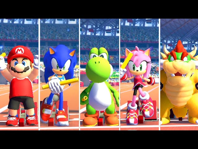 Mario & Sonic at the Olympic Games Tokyo 2020 - 4x100m Relay (All Characters) | JinnaGaming