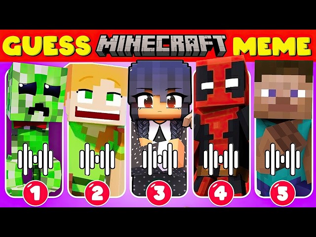 Guess Minecraft Animated Meme & Dance 2~ Ultimate Minecraft Movie Quiz | FNAF, Wednesday,Roblox Meme