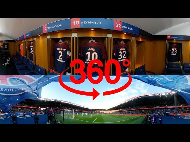 360 VIDEO - A VR 360 GAME AT THE PARC DES PRINCES - GOALS Neymar Jr, Edinson Cavani