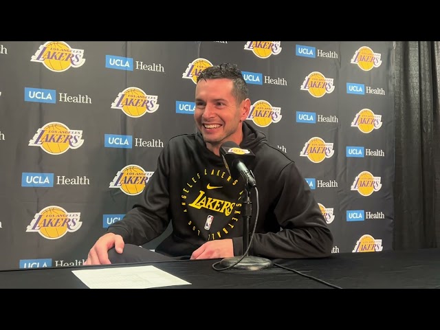 JJ Redick talks about his first win  with the Lakers and playing LeBron and Bronny James together