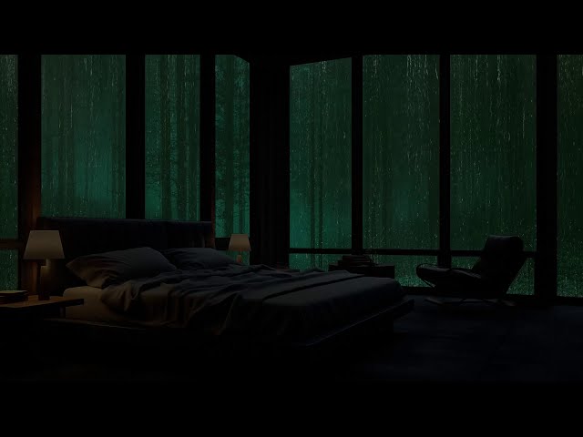 Cozy Bedroom Cabin with Rain Forest Ambience 🌧️ Relaxing Rain Sounds for Restful Sleep