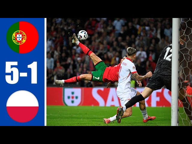 Portugal vs Poland (5-1) FULL HIGHLIGHTS Cristiano Ronaldo 2 goals, Bruno Fernandes ROCKET Goal