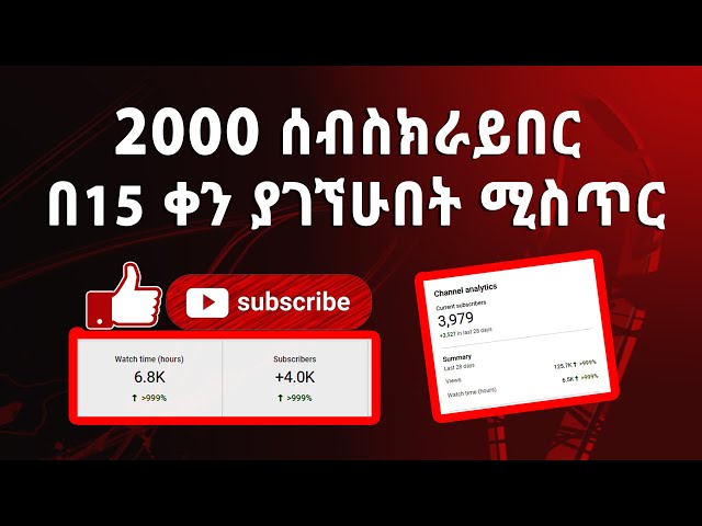 2000 ሰብስክራይበር በ15 ቀን ያገኘሁበት ሚስጥር | Ethiopia | Abugida Media