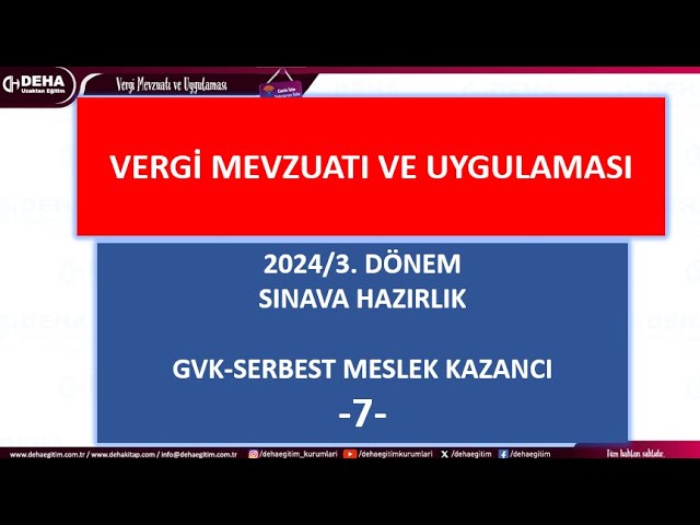 Vergi Uygulamaları Gelir Vergisi Kanunu Serbest Meslek Kazancı 7