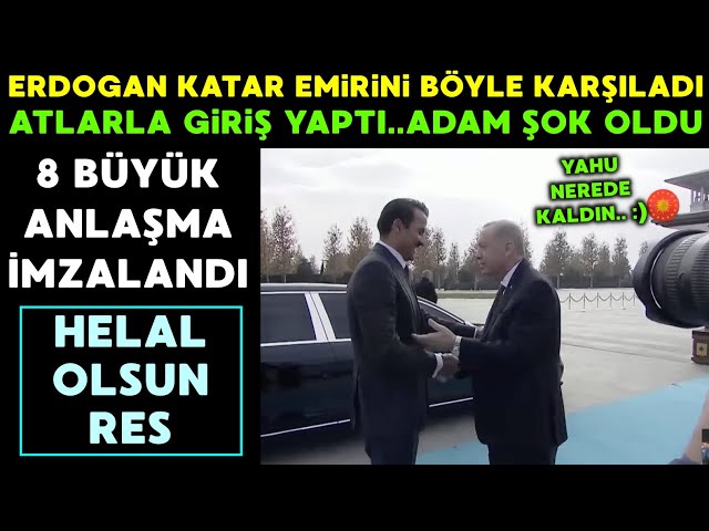 Erdoğan Katar Emirini Böyle Karşıladı.! 8 Büyük Anlaşma İmzalandı..! Türkiye&Katar Devler Ligi..