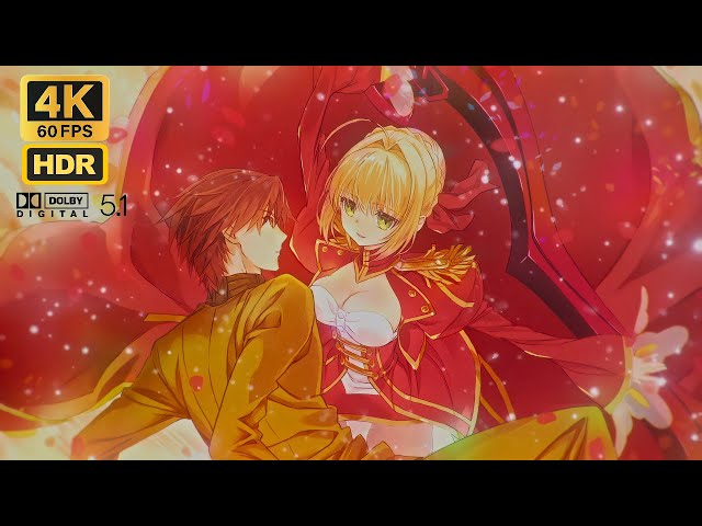 [Creditless] Fate/Extra Last Encore ED Tsuki to Hanataba [4K HDR] [60 FPS] [Dolby 5.1]