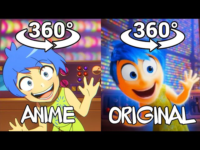 360º VR Inside Out 2 Original vs Anime (Inside Out Animation)