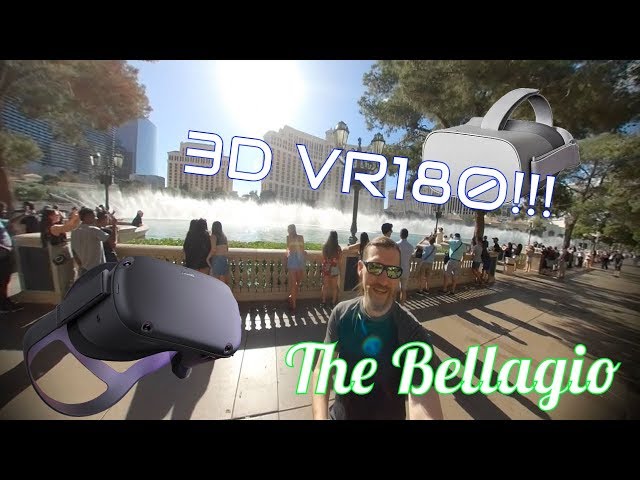 Virtual Vegas #VR180 Bellagio Fountain Water Show! Watch with Oculus Quest on YouTube VR!