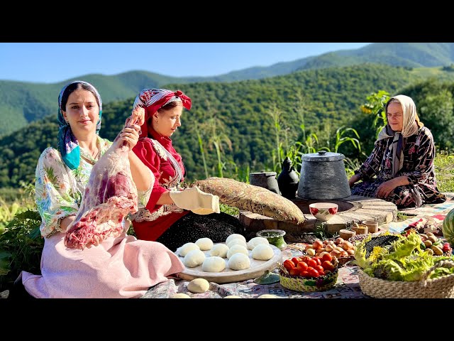 Village Life in Northern Iran | Baking Lavash Bread & Cooking Tandoori Abgoosht