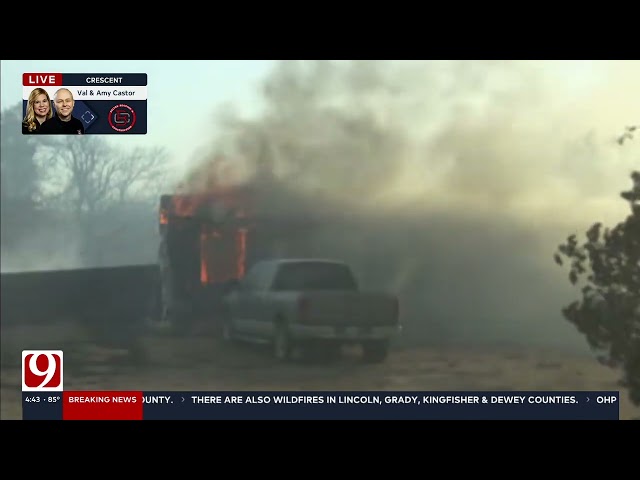 Wildfires Burn Home In Crescent, Okla.