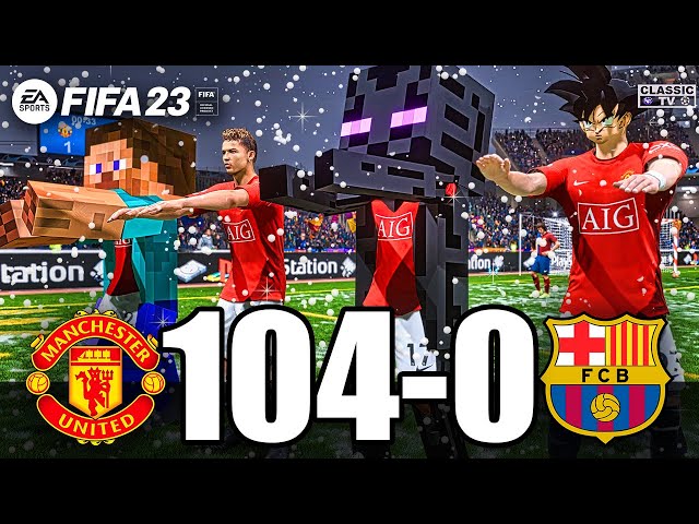 FIFA 23 | RONALDO, MESSI, SPIDER MAN, MINECRAFT ALL STARS | Manchester United 107-0 FC BARCELONA