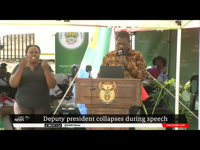 Deputy President collapses while delivering speech