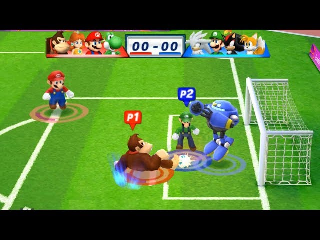 Mario & Sonic At The London 2012 Olympic Games Football #166 Team Yoshi Vs Team Silver (2 Player)