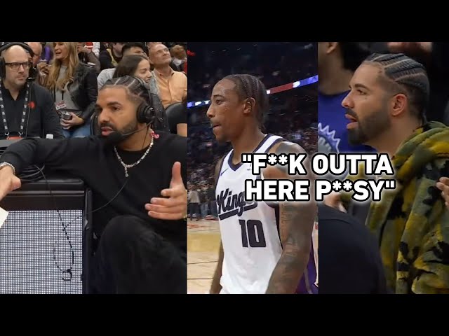 Drake has words for DeMar DeRozan after the game “F**k outta here p**sy” 😳