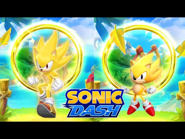 Sonic Dash Gameplay 2024 - SUPER SONIC VS CLASSIC SUPER SONIC