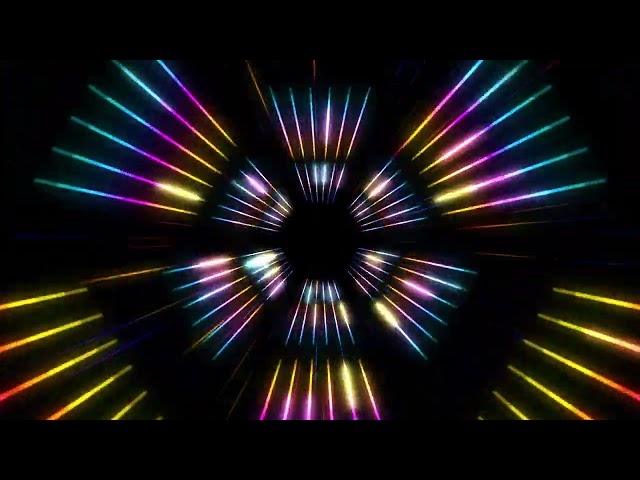 Beam Tunnel VJ Loop Rainbow 4K