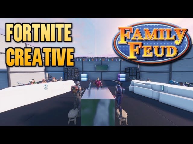 FAMILY FEUD IN FORTNITE CREATIVE MODE! Fortnite Family Feud Funny Moments (Squeaker Edition)