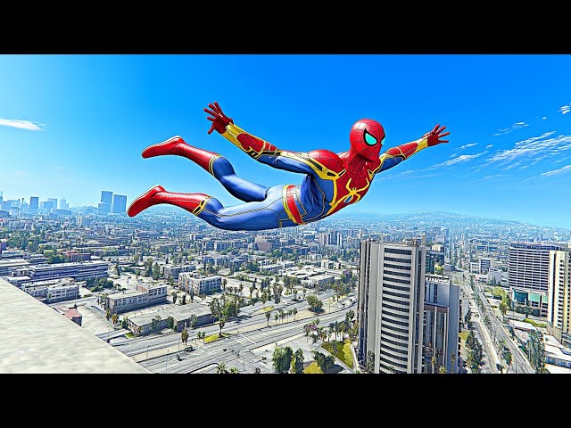 GTA 5 SPIDERMAN Ragdolls Compilation (Falling, Car, Bike Stunt, Ragdoll) Spiderman Gameplay #44