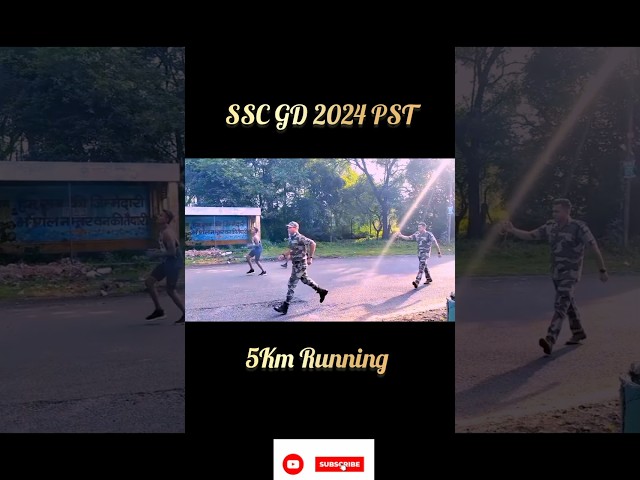 SSC GD 2024 Physical 5km Running with CISF jawan #sscgdrunning #sscgd_5km_running #cisf