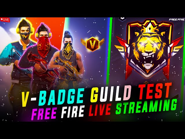 V BADGE GUILD TEST (LIVE)😈🌍 ‪@TgrNrz‬ | 🎯#shortsfeed #shortslive #freefirelive #livestream #live