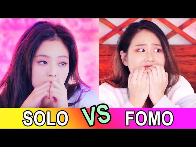 FOMO vs SOLO, JENNIE PARODY SCENE COMPARISON | MiniMoochi