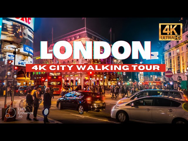 🇬🇧 England, Central London Neighborhood Walking Tour 2023 Night Walk | 4K HD/60fps