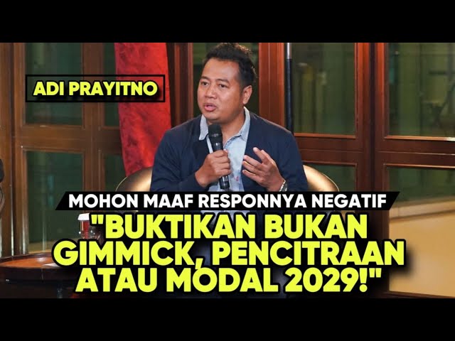 MOHON MAAF RESPONNYA NEGATIF // "BUKTIKAN BUKAN GIMMICK, PENCITRAAN ATAU MODAL 2029!"