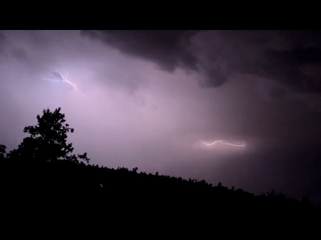 Super Intense Severe Thunderstorms. Southern California lit up Big Bear, CA area. 9/4/2022 Fiery sky