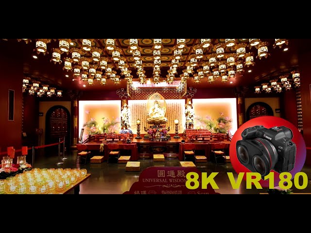 ENTRY HALL of the Singapore Buddha Tooth Relic Temple 8K/4K VR180 3D (Travel Videos/ASMR/Music)