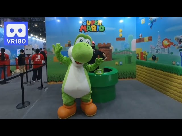 5K 180VR very cute Yoshi & Super Mario Photo time Nintendo Switch in PlayX4 Game Show Korea