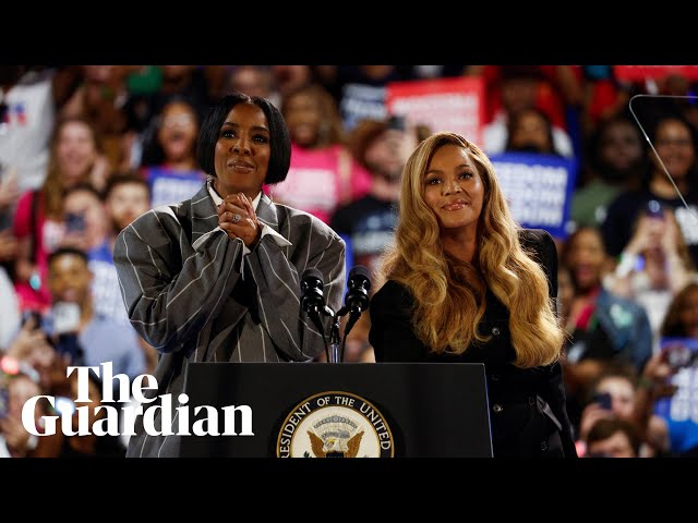 Beyoncé and Kelly Rowland campaign for Kamala Harris in Texas