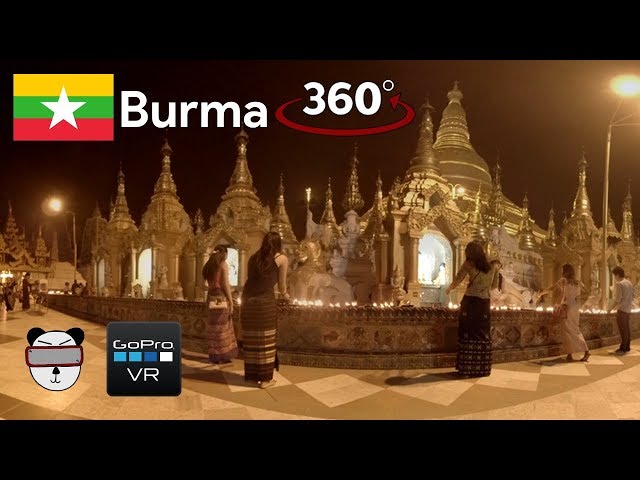 🌍 360° Shwedagon Stupa | Yangon, Burma 🇲🇲【GoPro VR Travel | 360 Video】