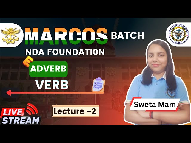 VERB || SWETA MAM || Basic English || Marcos Batch|| @HINDDEFENCEACADEMY