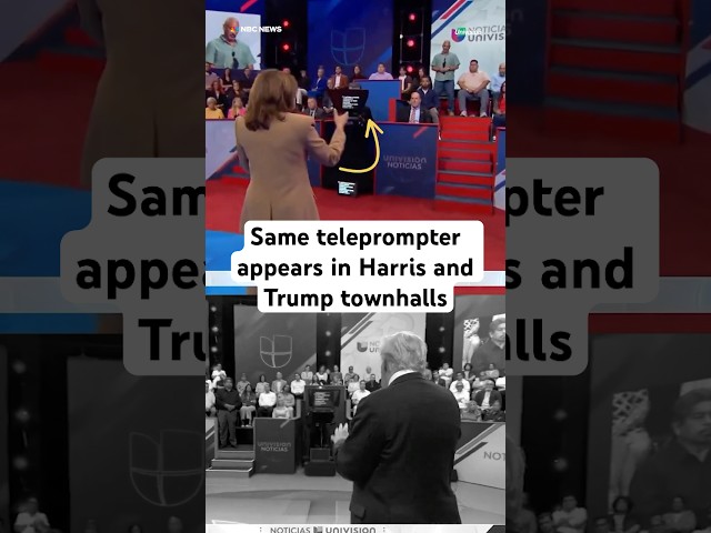 Same teleprompter appears in Harris and Trump townhalls